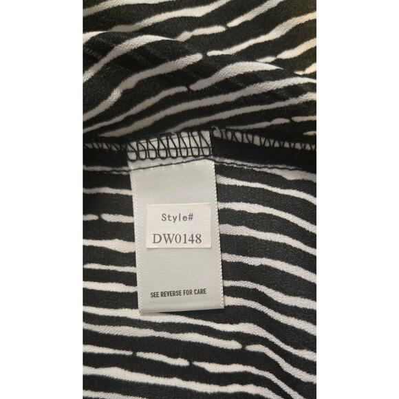 Bishop + Young XS Dress Mini Tent-Style Lined Black White Stripe NWOT - Picture 4 of 5